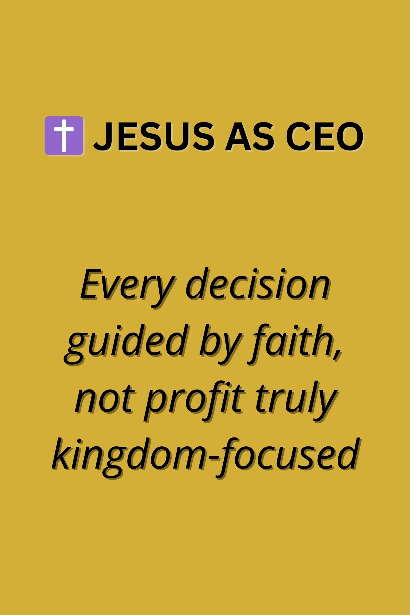 Jesus as CEO JustGospel